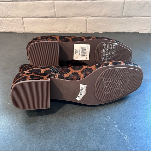 Gentle Souls sz 9.5 calf hair leather Leopard Print Ankle Booties NEW! - Picture 15 of 15